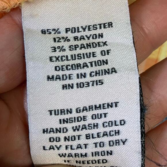 Nanette Lepore Orange Yellow Gingham Plaid Ruffle Sleeve Blouse Size Large - Picture 6 of 6